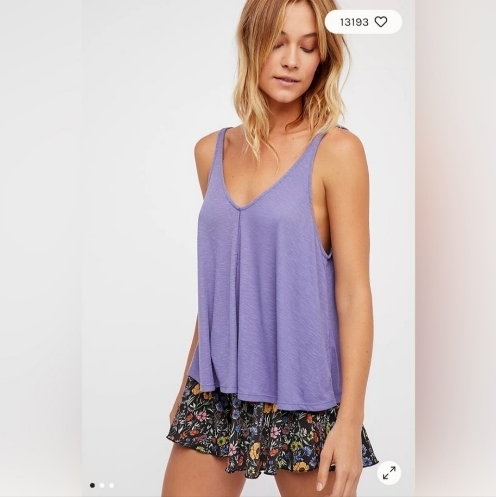 Free People Dani Tank In Dusty Iris Size Small - Picture 1 of 8